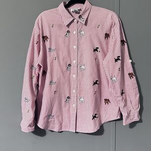 Teddi Embroidered Dog Button Up 🐕